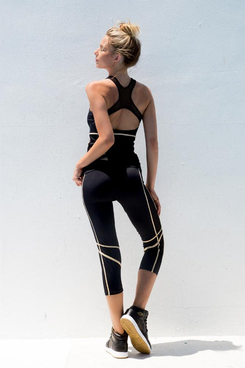 Luli Fama Warrior Spirit Mesh Side Capri